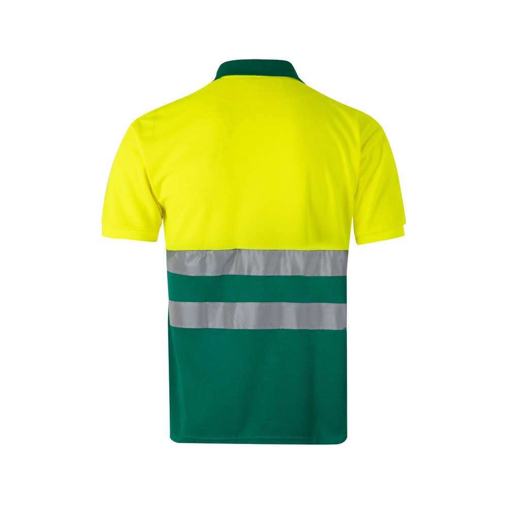 VL CUPID. Two-tone bird-eye polo shirt (160g/m²) with short sleeves, in polyester (100%)