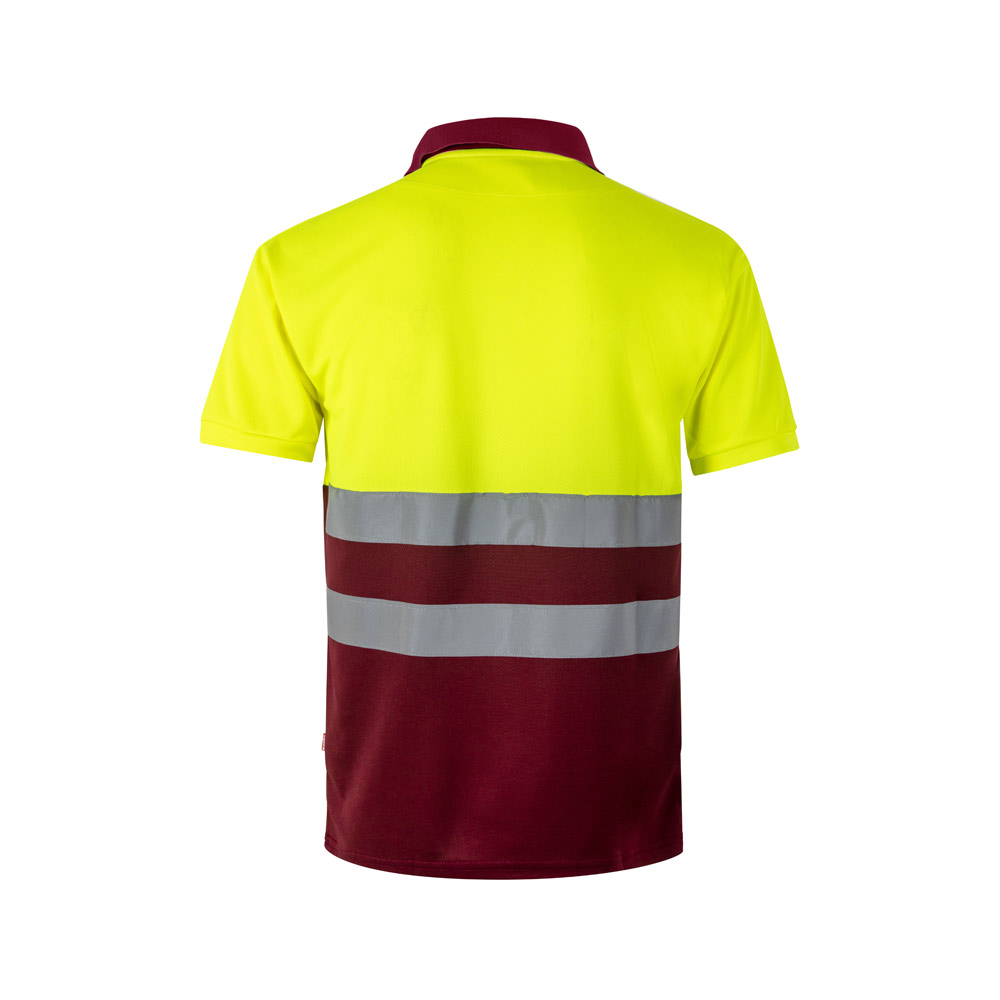 VL CUPID. Two-tone bird-eye polo shirt (160g/m²) with short sleeves, in polyester (100%)