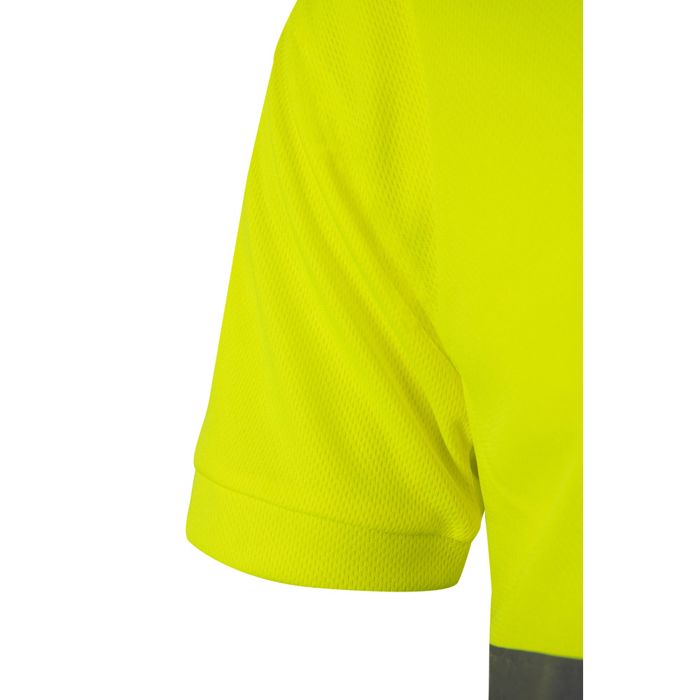 VL CUPID. Two-tone bird-eye polo shirt (160g/m²) with short sleeves, in polyester (100%)