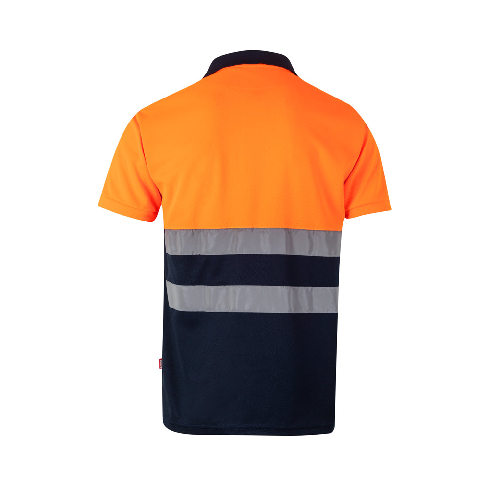 VL CUPID LARGE. Two-tone bird-eye polo shirt (160g/m²) with short sleeves, in polyester (100%)