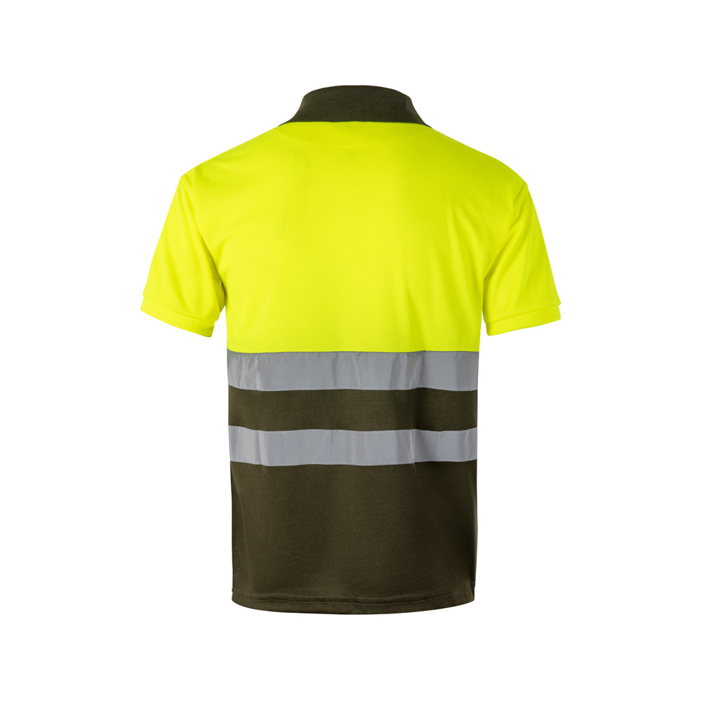 VL CUPID LARGE. Two-tone bird-eye polo shirt (160g/m²) with short sleeves, in polyester (100%)