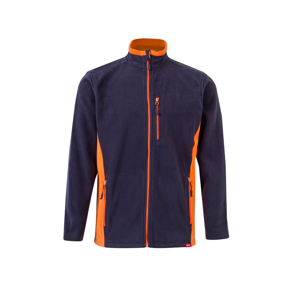 VL GERAS. Two-tone fleece jacket (220g/m²) in polyester (100%)