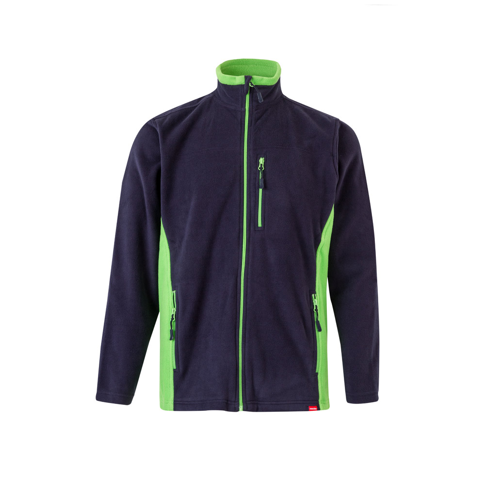 VL GERAS. Two-tone fleece jacket (220g/m²) in polyester (100%)