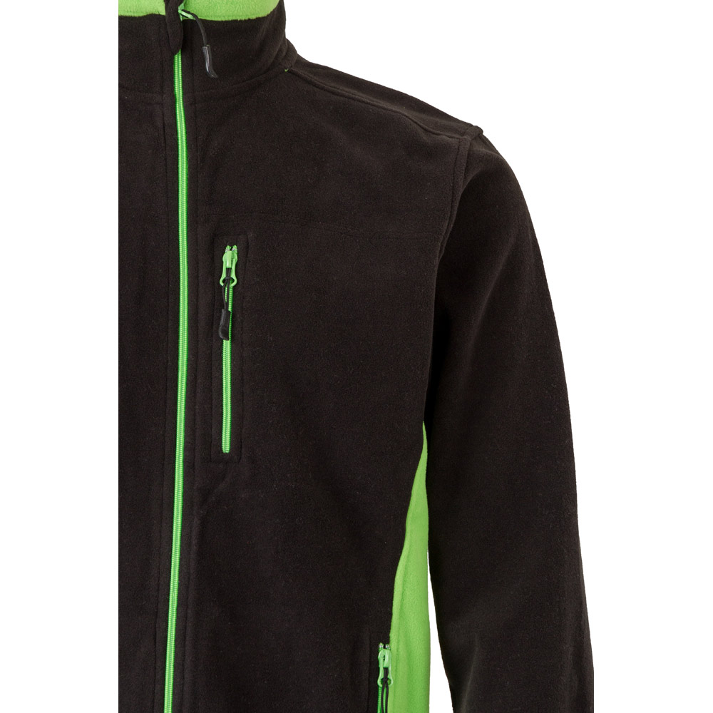 VL GERAS. Two-tone fleece jacket (220g/m²) in polyester (100%)
