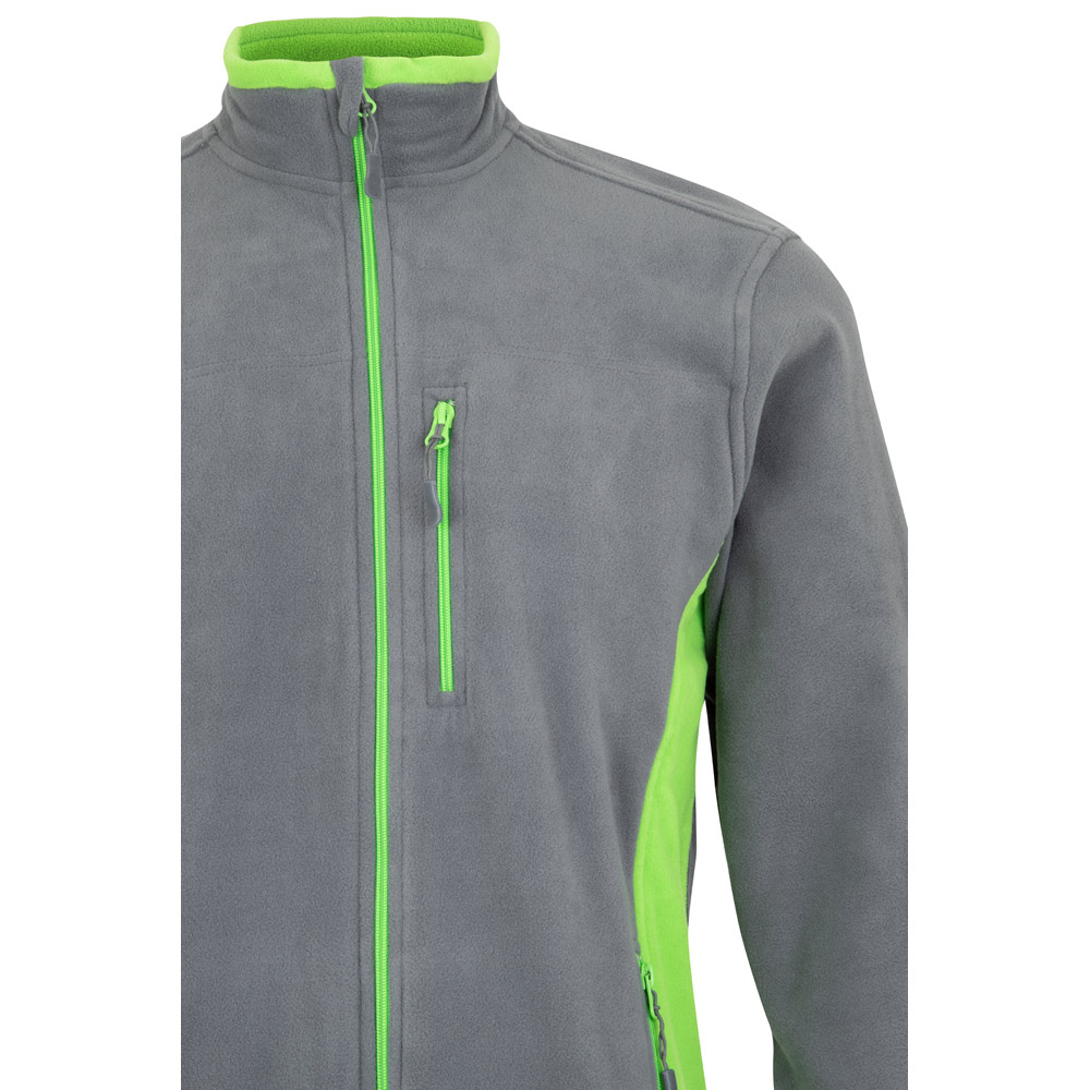 VL GERAS. Two-tone fleece jacket (220g/m²) in polyester (100%)