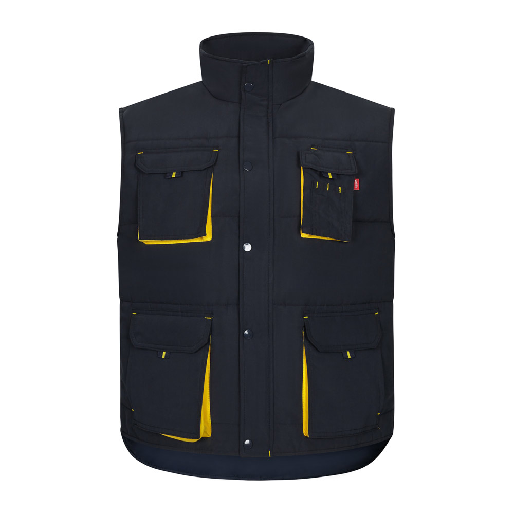 VL NERGAL. Padded vest, two-tone, multi-pocket (120g/m²), in polyester (100%)
