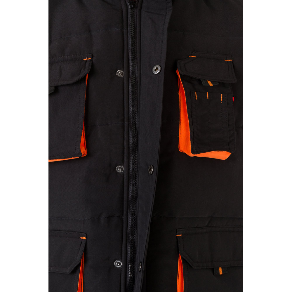 VL NERGAL. Padded vest, two-tone, multi-pocket (120g/m²), in polyester (100%)