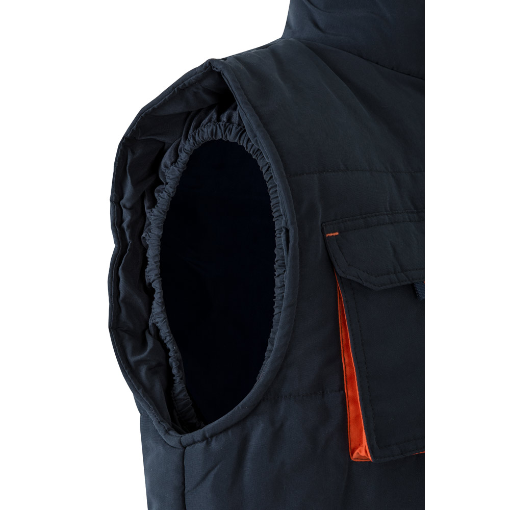 VL NERGAL. Padded vest, two-tone, multi-pocket (120g/m²), in polyester (100%)