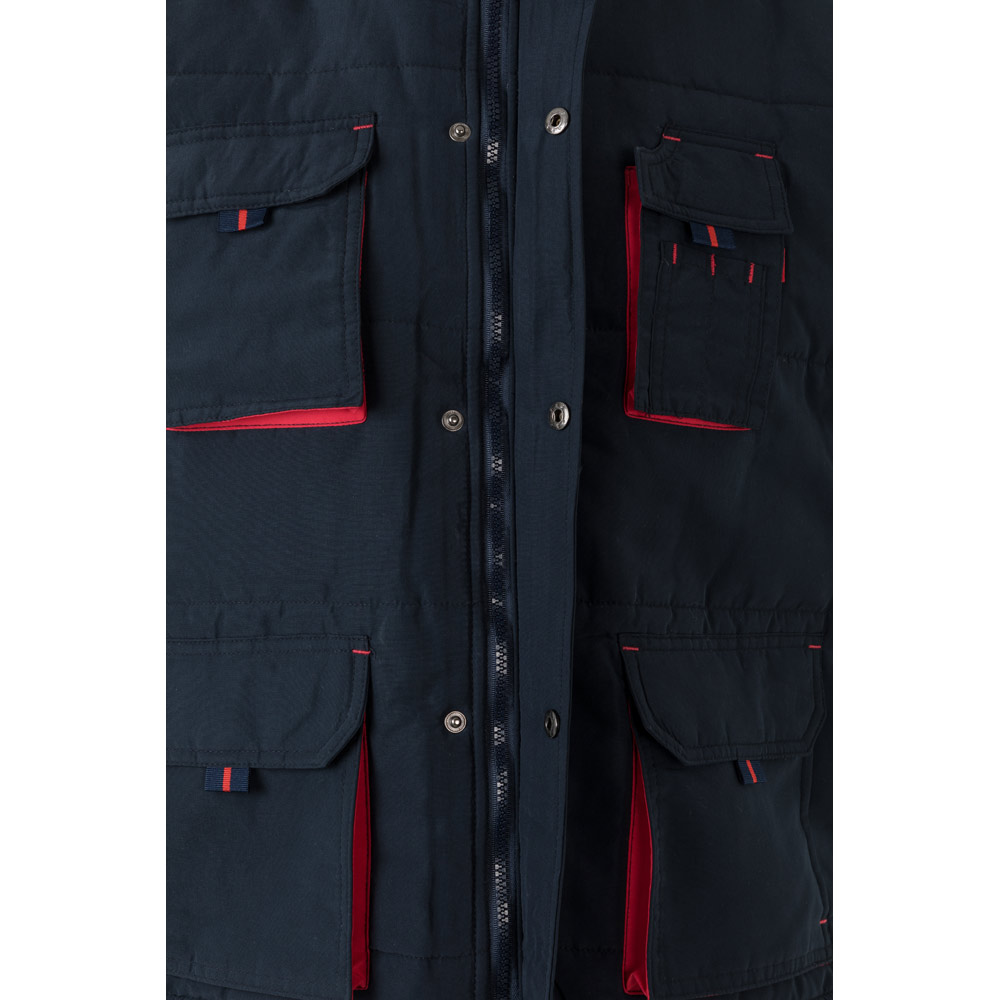 VL NERGAL. Padded vest, two-tone, multi-pocket (120g/m²), in polyester (100%)