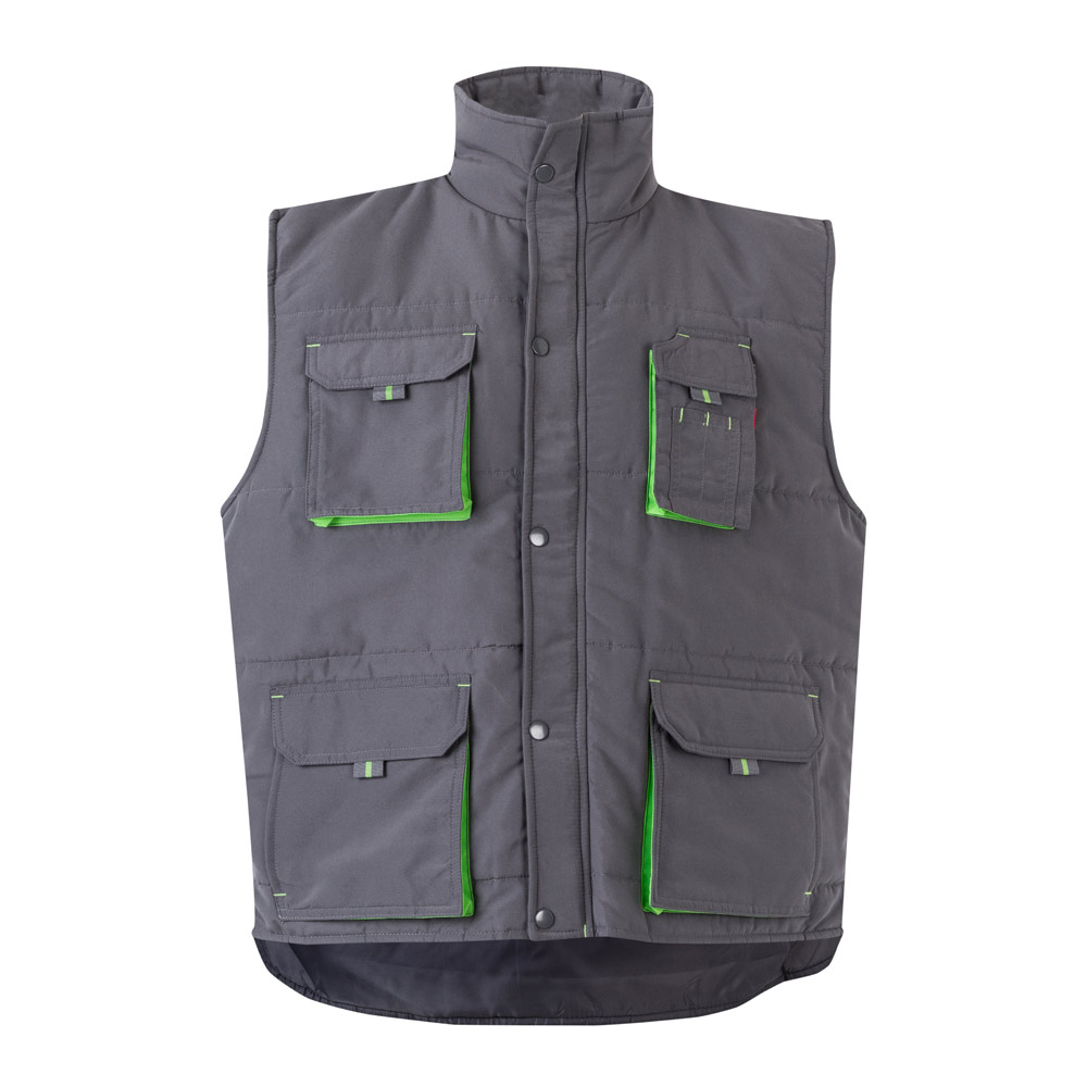 VL NERGAL. Padded vest, two-tone, multi-pocket (120g/m²), in polyester (100%)