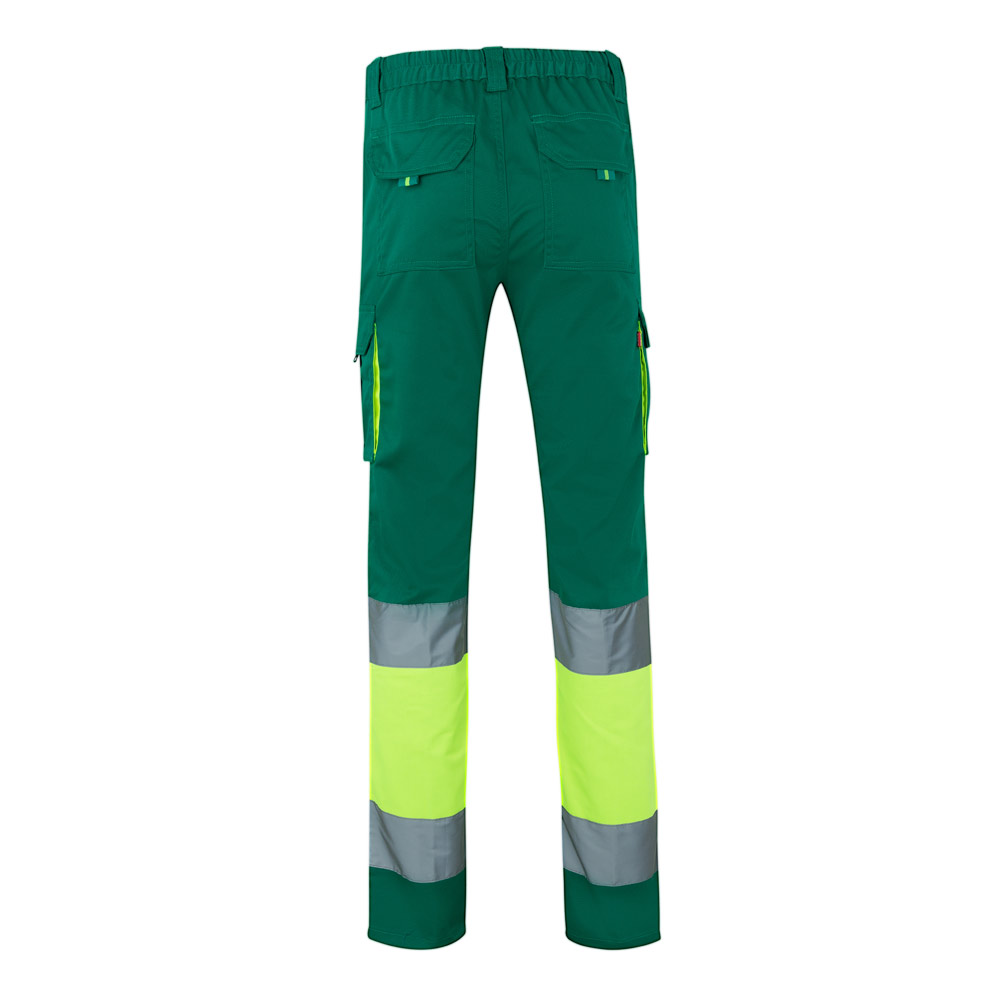 VL ZEUS. Two-tone, multi-pocket stretch trousers (240g/m²), in cotton (46%), EME (38%) and polyester (16%)