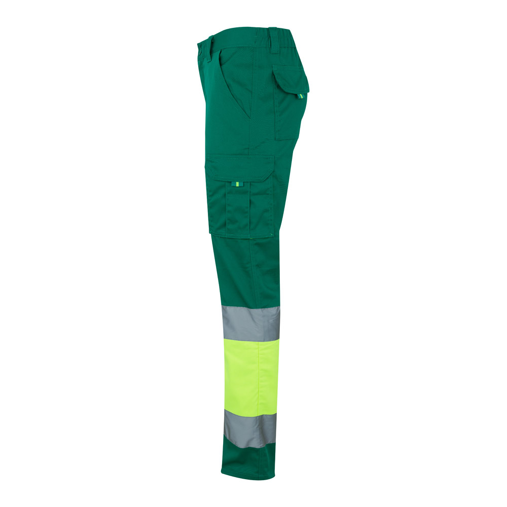 VL ZEUS. Two-tone, multi-pocket stretch trousers (240g/m²), in cotton (46%), EME (38%) and polyester (16%)