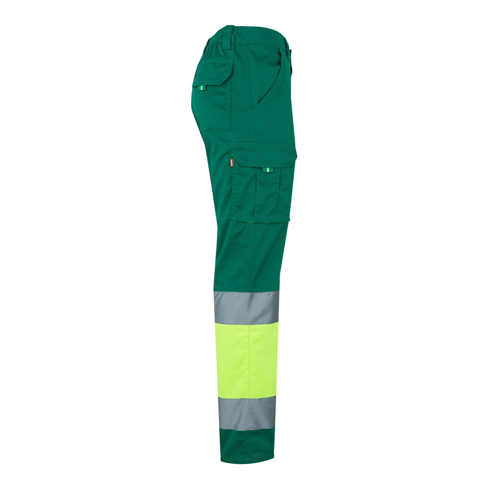 VL ZEUS. Two-tone, multi-pocket stretch trousers (240g/m²), in cotton (46%), EME (38%) and polyester (16%)
