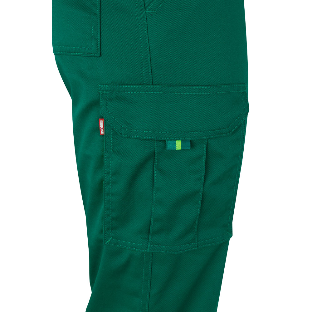 VL ZEUS. Two-tone, multi-pocket stretch trousers (240g/m²), in cotton (46%), EME (38%) and polyester (16%)