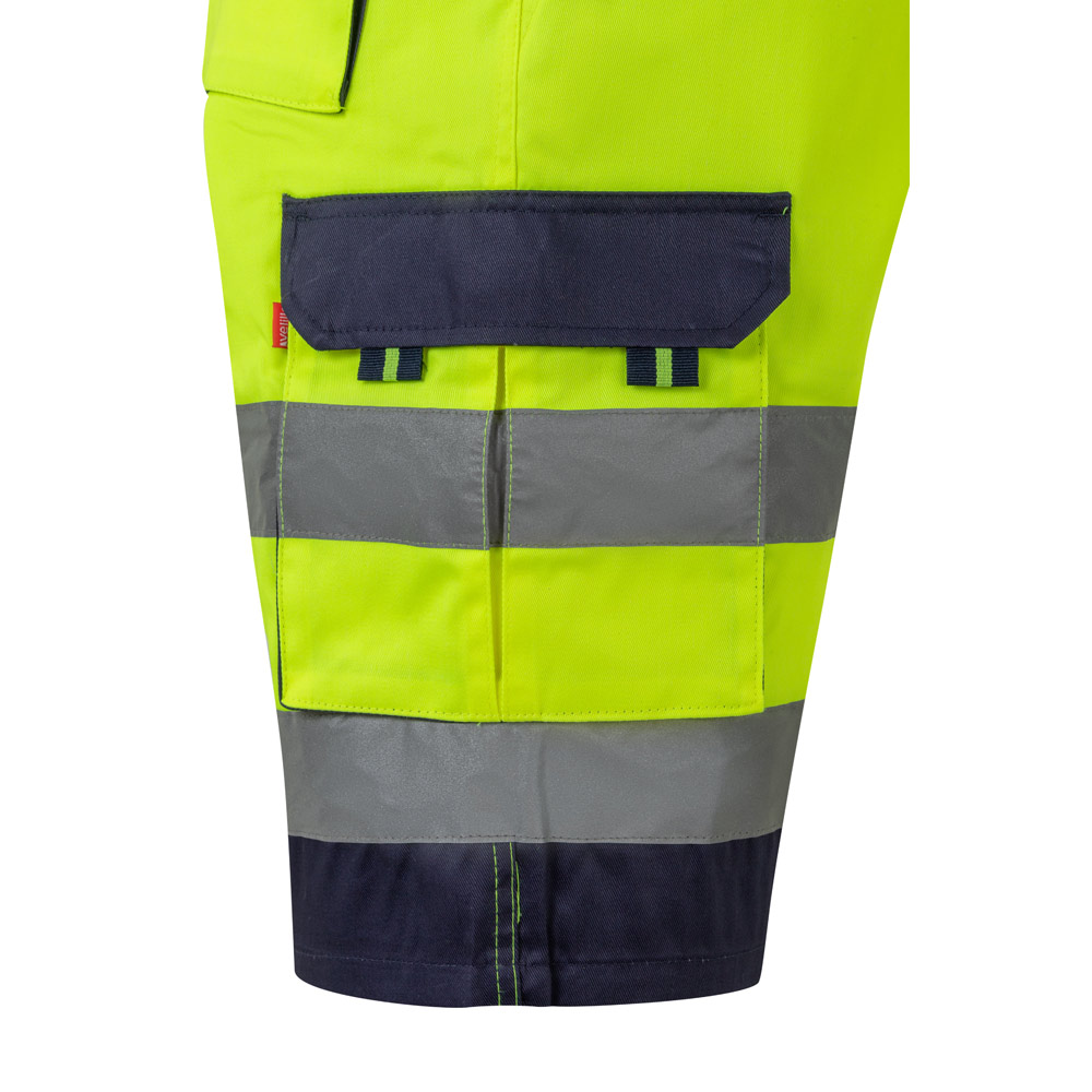 VL HADES. Two-tone multi-pocket Bermuda shorts (210g/m²), in cotton (20%) and polyester (80%)