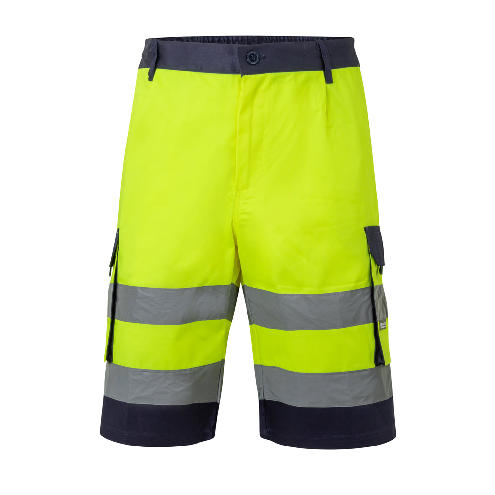 VL HADES. Two-tone multi-pocket Bermuda shorts (210g/m²), in cotton (20%) and polyester (80%)