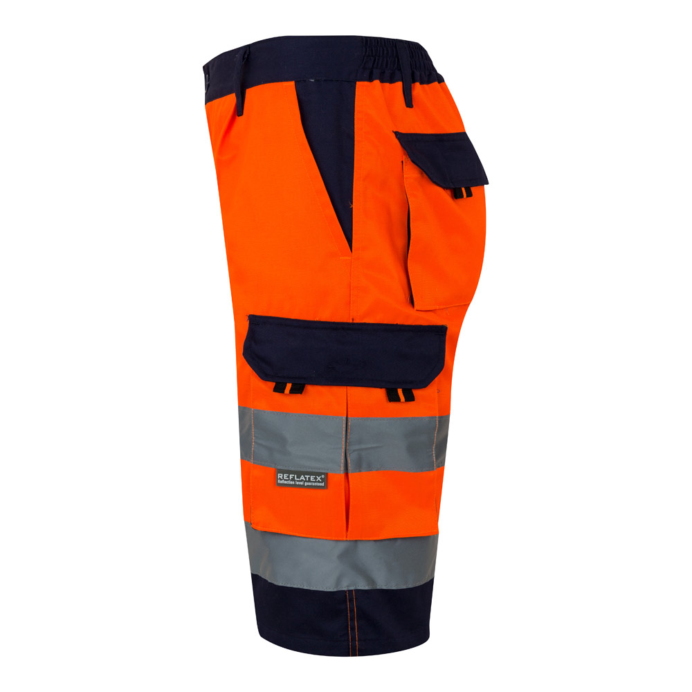 VL HADES. Two-tone multi-pocket Bermuda shorts (210g/m²), in cotton (20%) and polyester (80%)