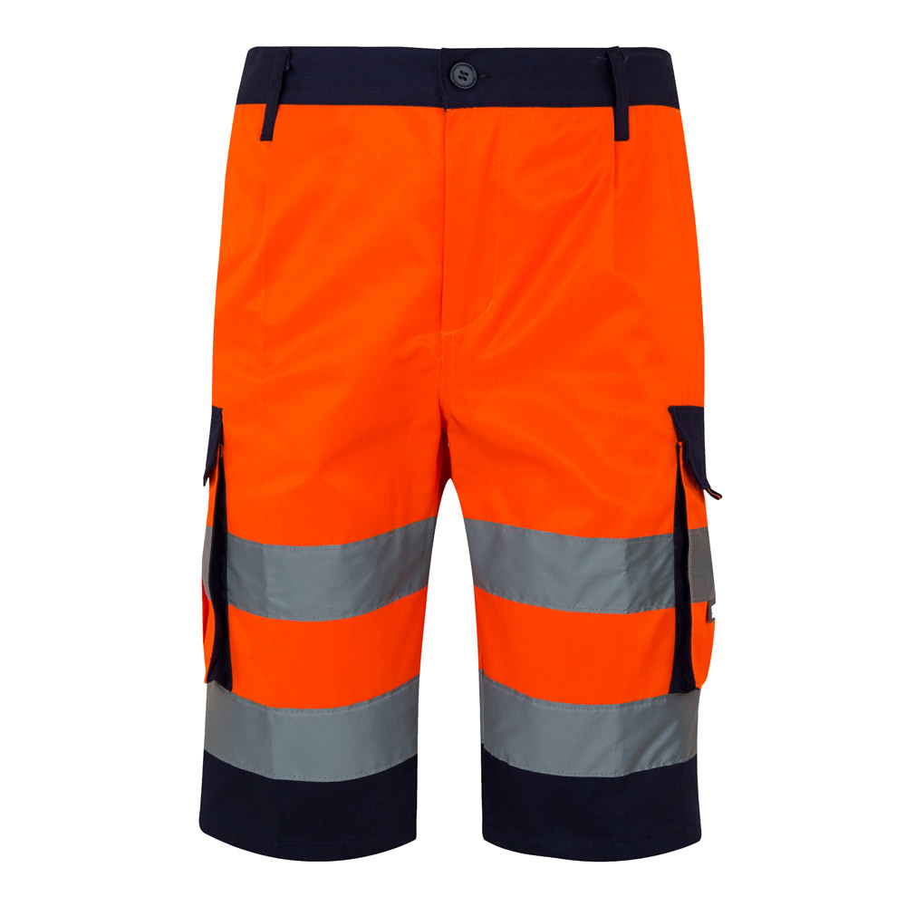 VL HADES. Two-tone multi-pocket Bermuda shorts (210g/m²), in cotton (20%) and polyester (80%)