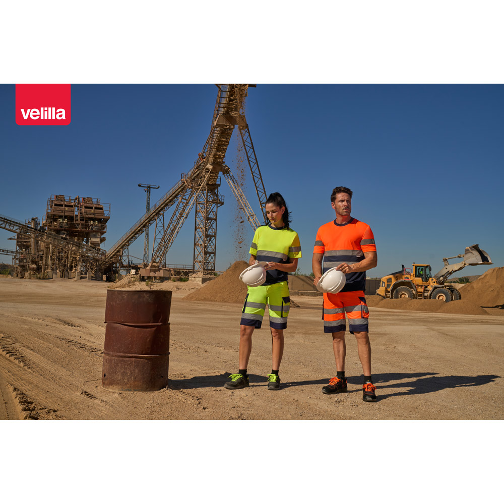 VL HADES. Two-tone multi-pocket Bermuda shorts (210g/m²), in cotton (20%) and polyester (80%)
