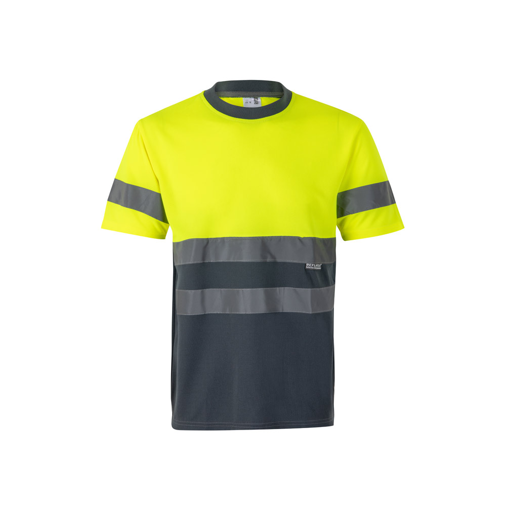 VL BRAHMA LARGE. Two-tone bird-eye technical T-shirt (140g/m²), in polyester (100%)