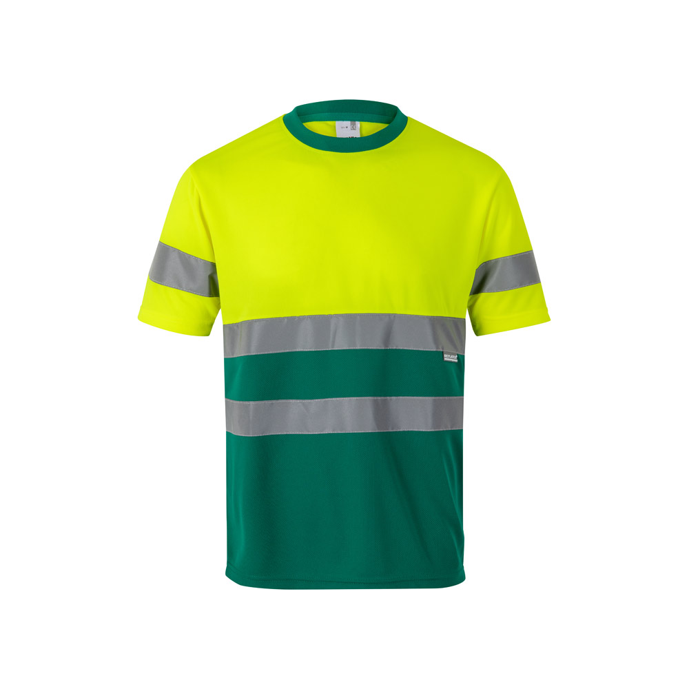 VL BRAHMA LARGE. Two-tone bird-eye technical T-shirt (140g/m²), in polyester (100%)
