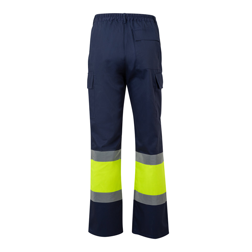 VL ARTEMIS. Two-tone trousers, in twill (190g/m²), cotton (20%) and polyester (80%)