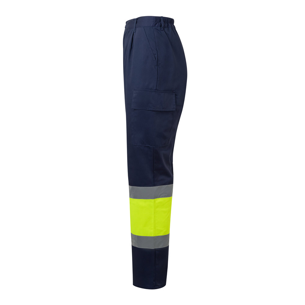 VL ARTEMIS. Two-tone trousers, in twill (190g/m²), cotton (20%) and polyester (80%)