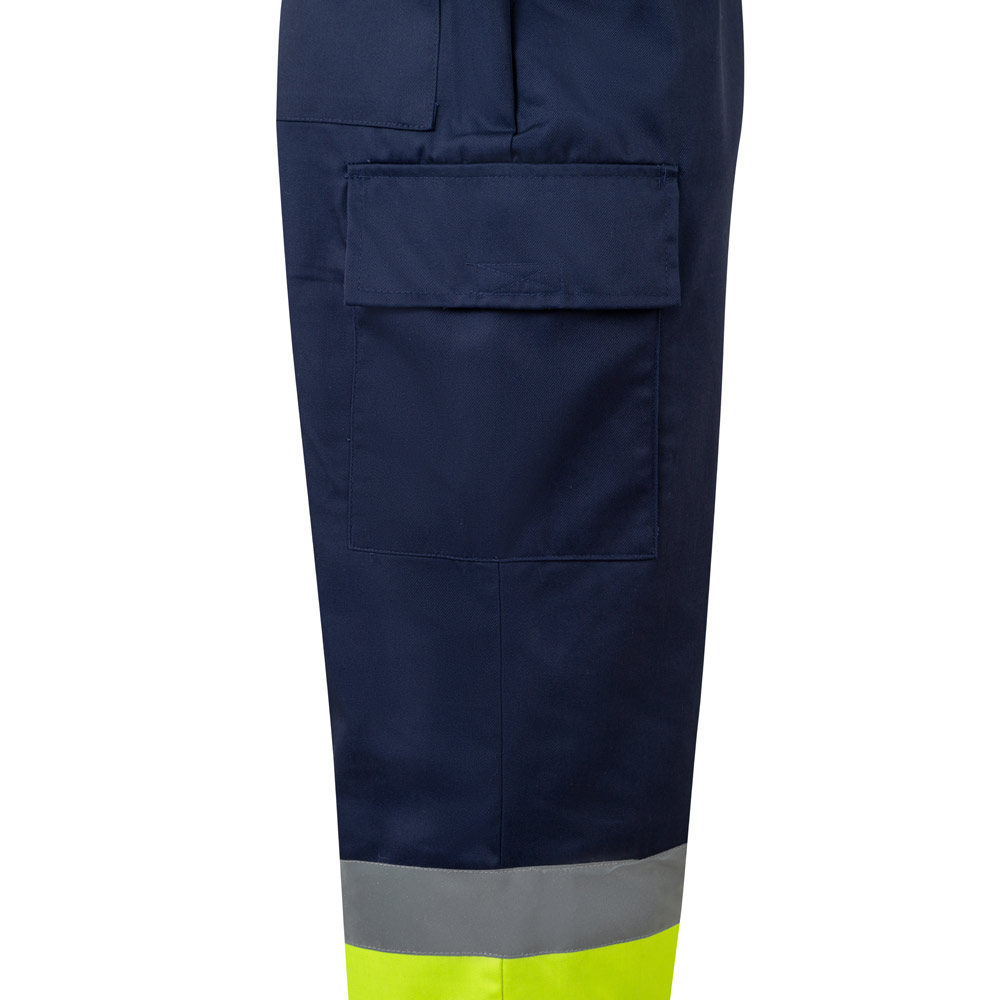 VL ARTEMIS. Two-tone trousers, in twill (190g/m²), cotton (20%) and polyester (80%)