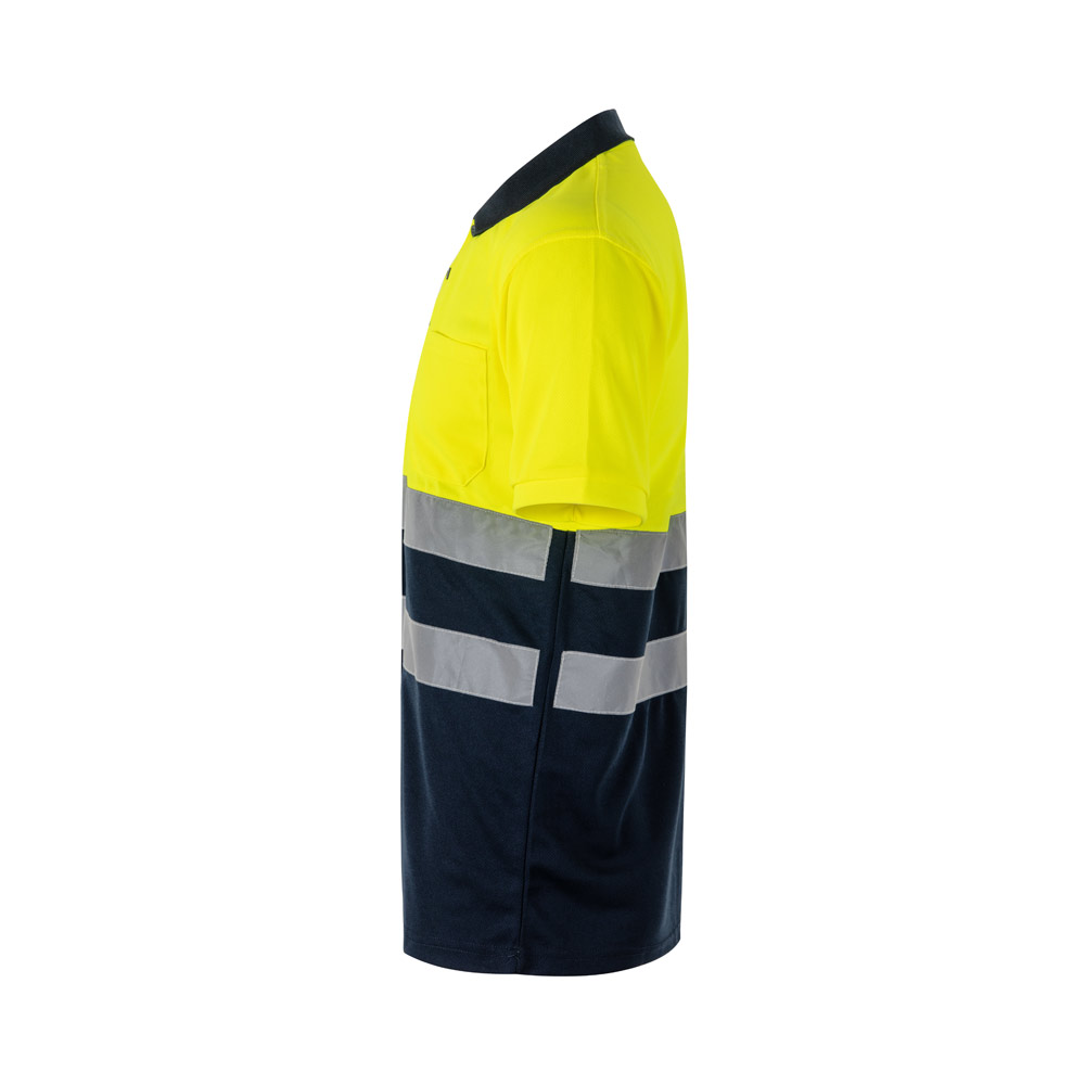 VL FORTUNA. Bird-eye polo shirt (140g/m²) with short sleeves, in polyester (100%)