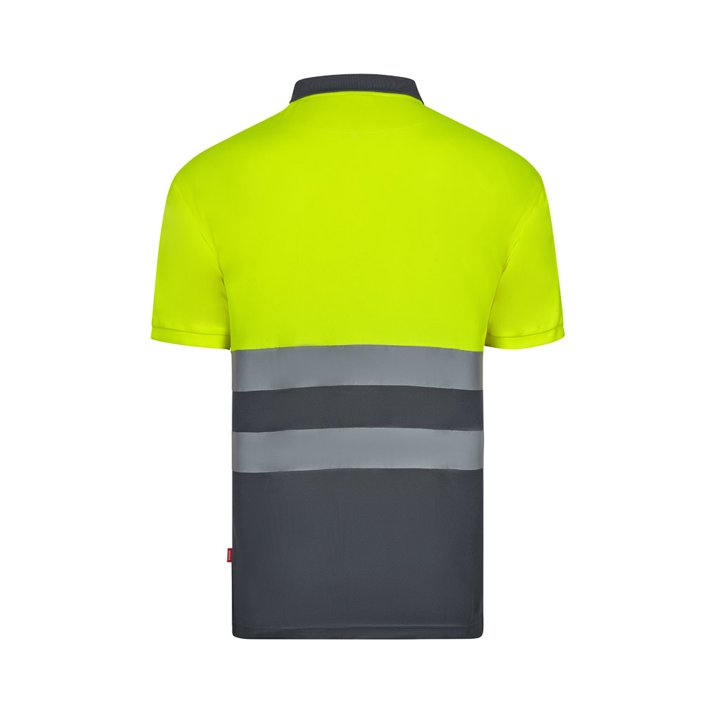 VL FORTUNA. Bird-eye polo shirt (140g/m²) with short sleeves, in polyester (100%)