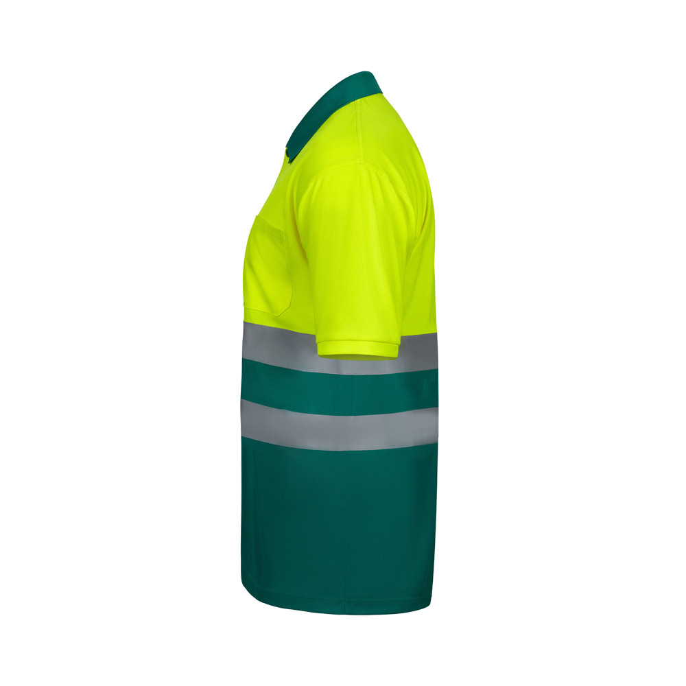 VL FORTUNA. Bird-eye polo shirt (140g/m²) with short sleeves, in polyester (100%)