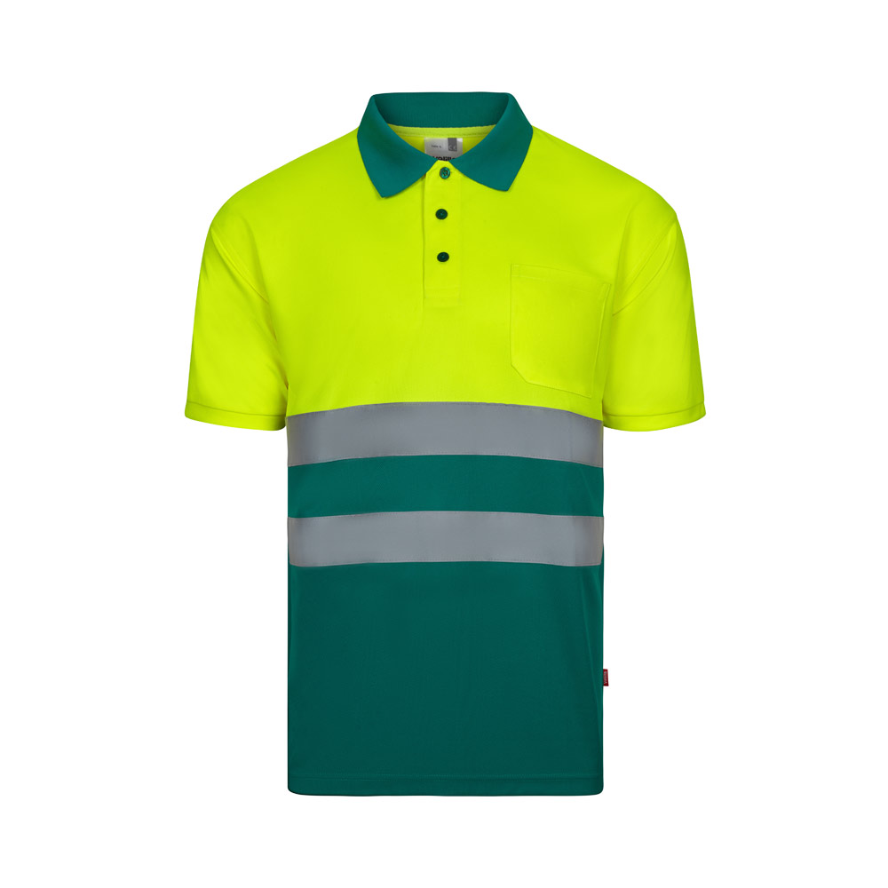 VL FORTUNA. Bird-eye polo shirt (140g/m²) with short sleeves, in polyester (100%)