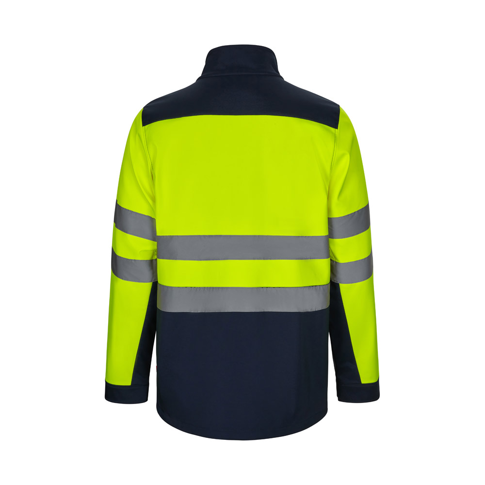 VL HESTIA LARGE. Two-tone soft shell jacket (280g/m²), with fleece lining and TPU membrane, in polyester (96%) and elastane (4%)