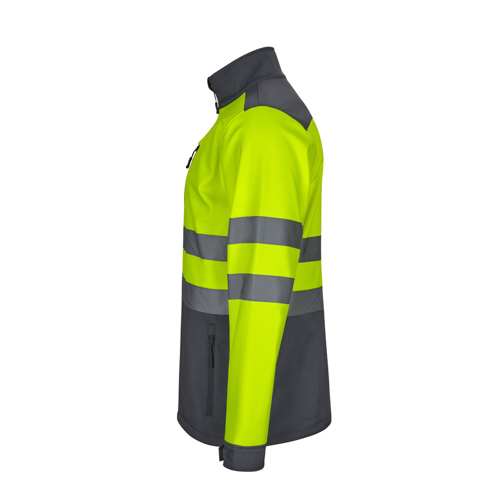 VL HESTIA LARGE. Two-tone soft shell jacket (280g/m²), with fleece lining and TPU membrane, in polyester (96%) and elastane (4%)