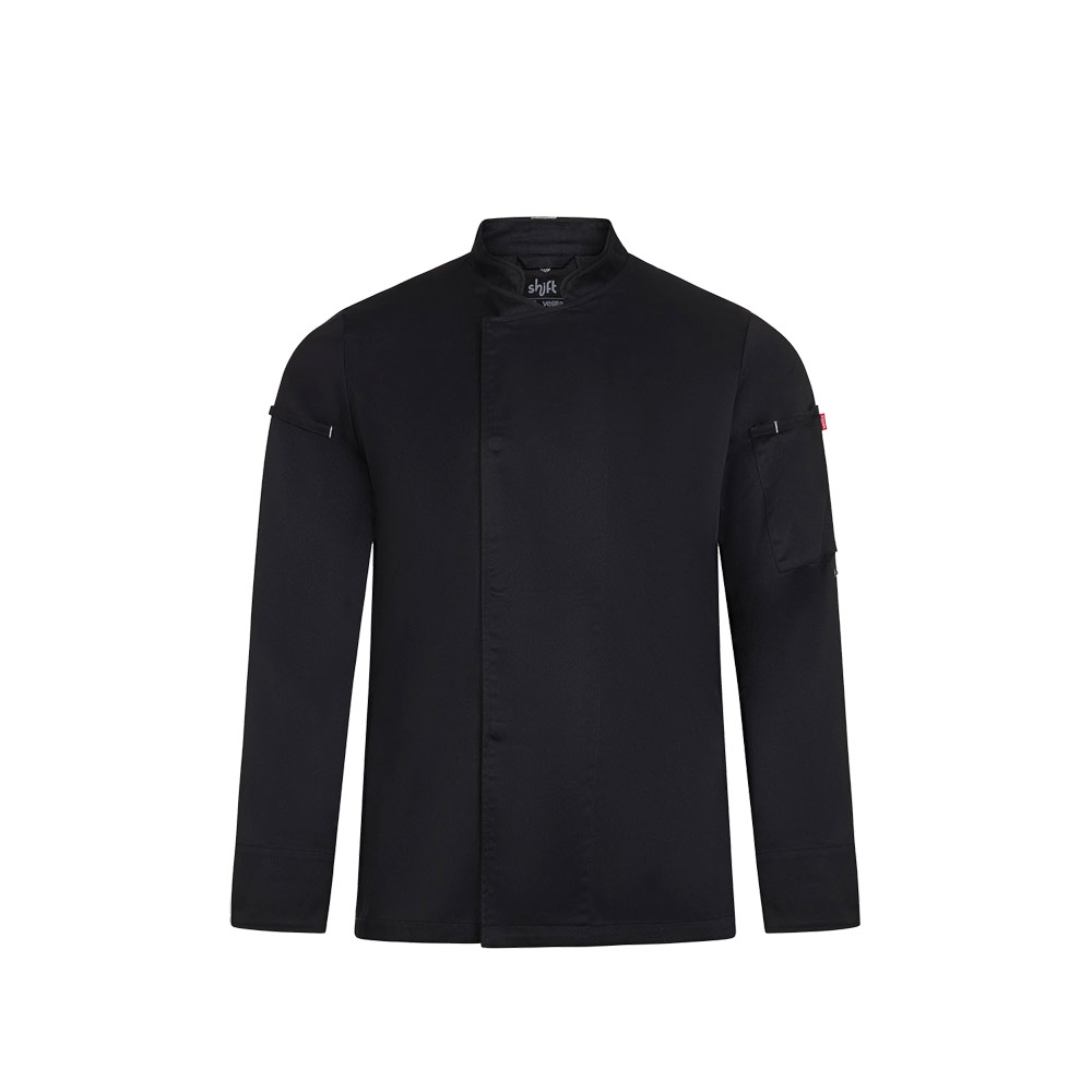 VL AGNI. Unisex kitchen jacket (190 g/m²) in cotton (35%) and recycled polyester (65%)