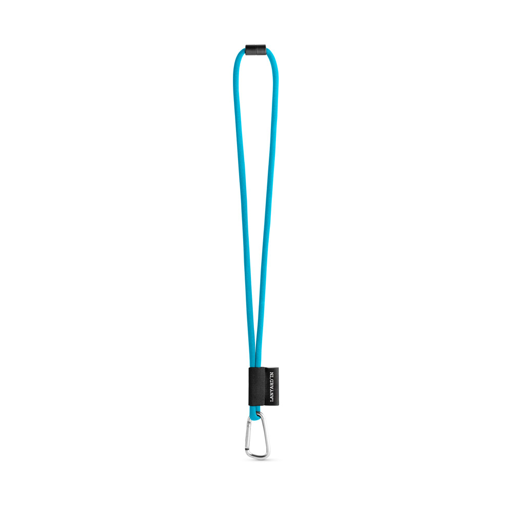 SET Lanyard TUBE Long (Ø 7 mm) with D-shape carabiner 55 mm and safety lock Ø 7 mm