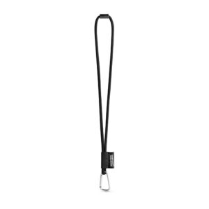 SET Lanyard TUBE Long (Ø 7 mm) with D-shape carabiner 55 mm and safety lock Ø 7 mm