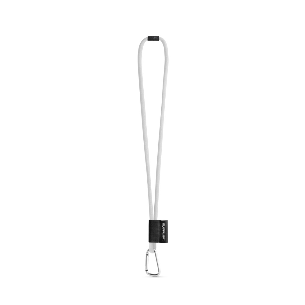 SET Lanyard TUBE Long (Ø 7 mm) with D-shape carabiner 55 mm and safety lock Ø 7 mm