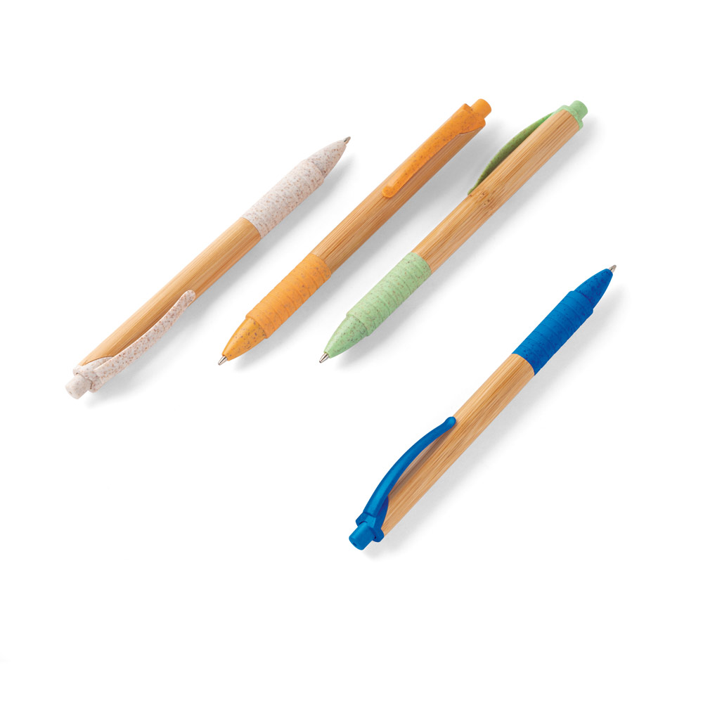 KUMA. Bamboo ball pen with non-slip clip