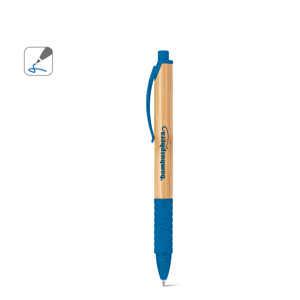 KUMA. Bamboo ball pen with non-slip clip