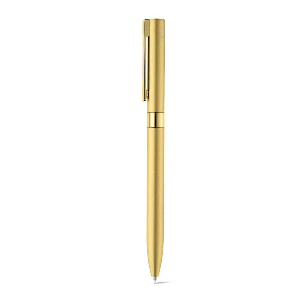 CLARE. Recycled aluminium (100% rAL) twist action ball pen with clip