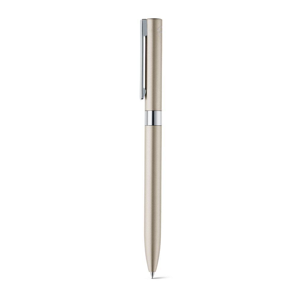 CLARE. Recycled aluminium (100% rAL) twist action ball pen with clip