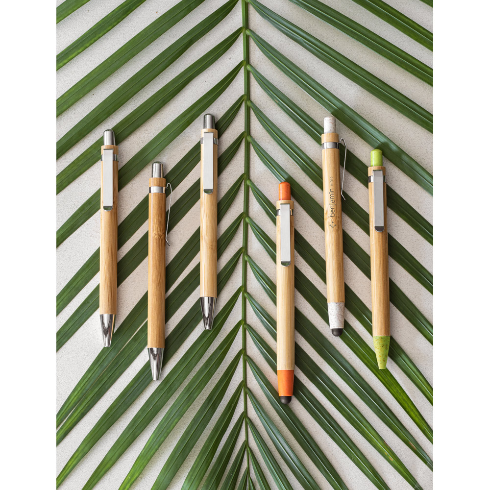 HERA. Bamboo ball pen with metal clip