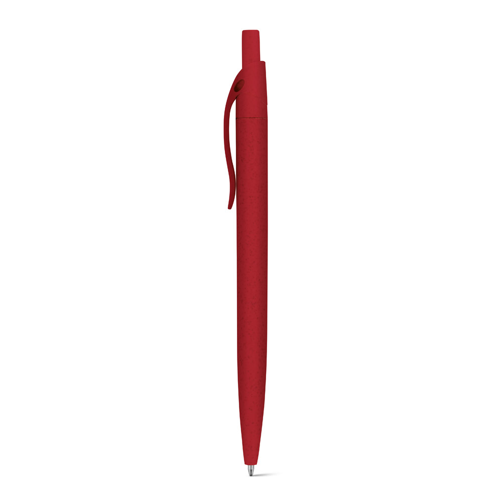 CAMILA. Wheat straw fibre and ABS ball pen with clip