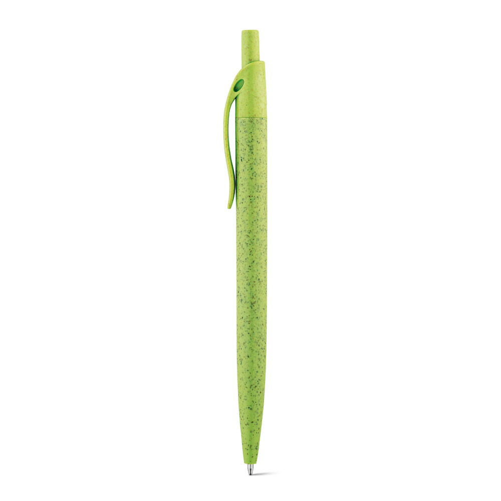 CAMILA. Wheat straw fibre and ABS ball pen with clip