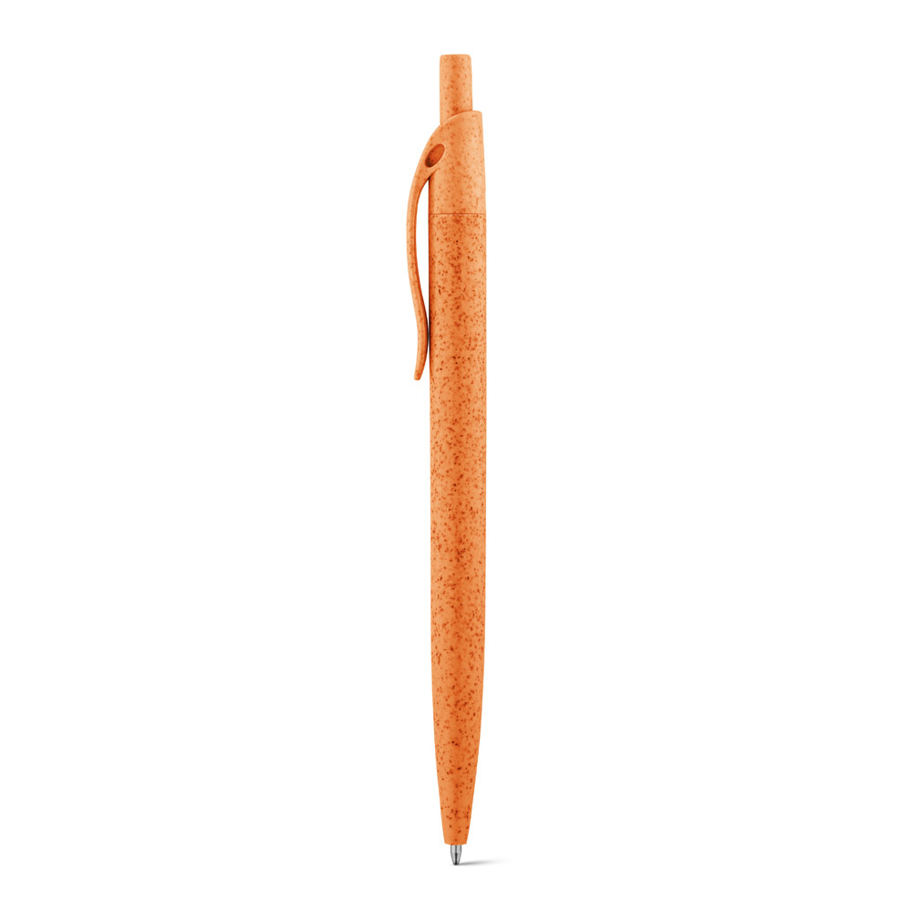 CAMILA. Wheat straw fibre and ABS ball pen with clip