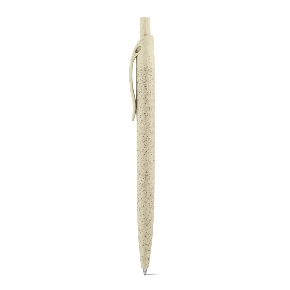CAMILA. Wheat straw fibre and ABS ball pen with clip