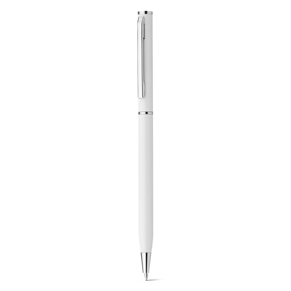 LESLEY METALLIC. Aluminium ball pen with clip and twist mechanism