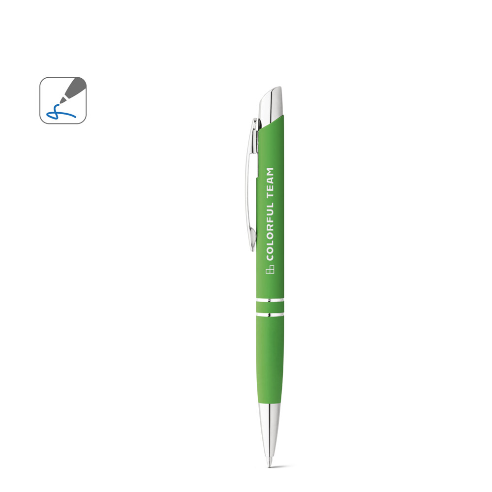 MARIETA SOFT. Aluminium ball pen with clip