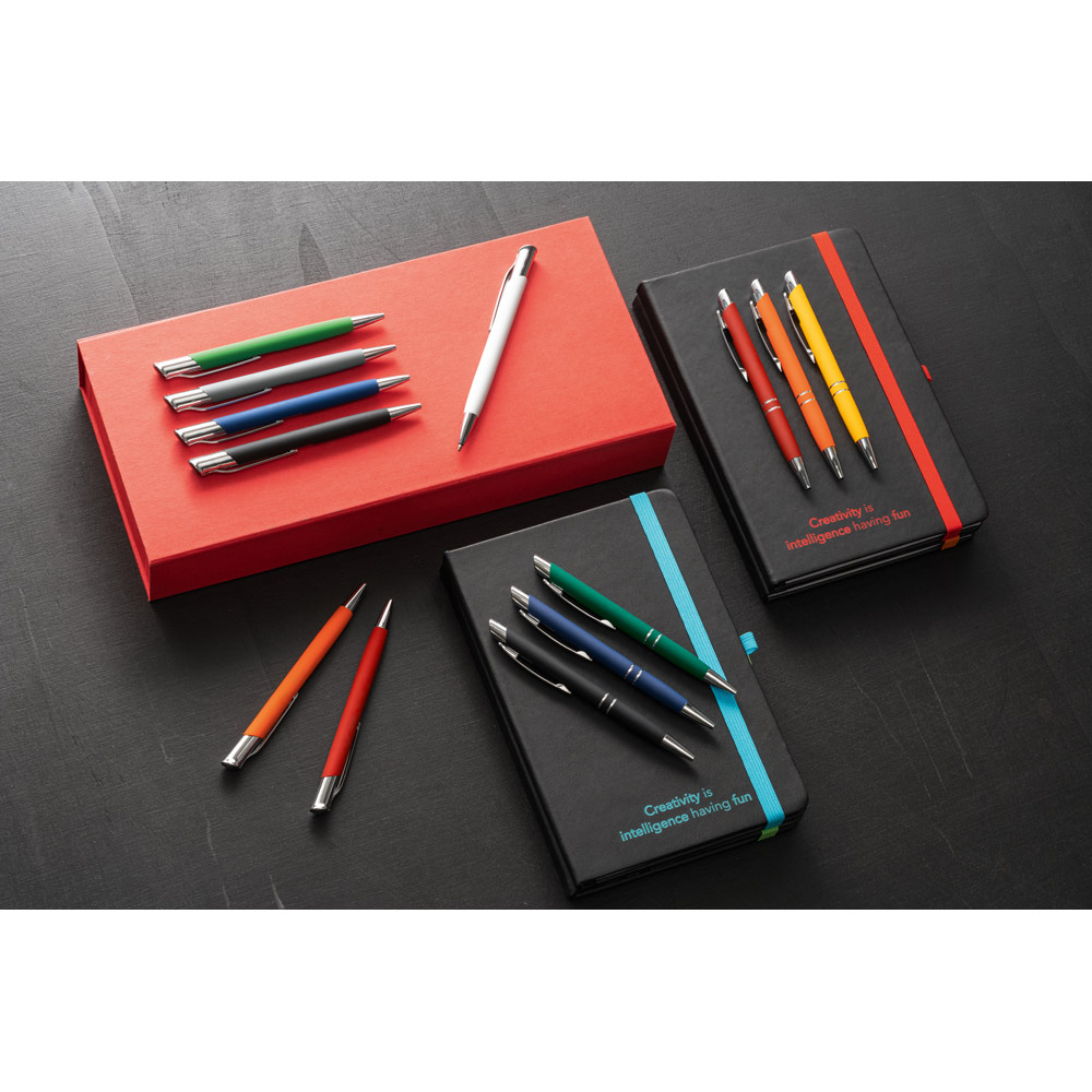 OLAF SOFT. Aluminium ball pen with rubber finish